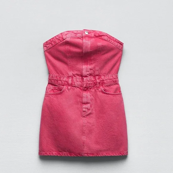 Zara | Dresses | Nwot Zara Strapless Denim Dress | Poshmark
